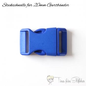 Steckschnalle blau für 20mm Gurtbänder