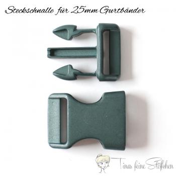 Steckschnalle olivgrün für 25mm Gurtbänder