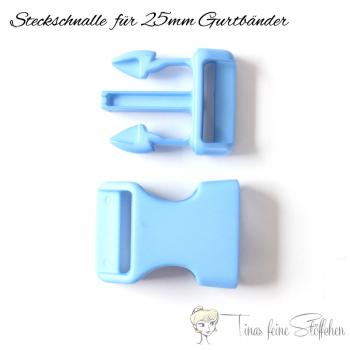 Steckschnalle hellblau für 25mm Gurtbänder