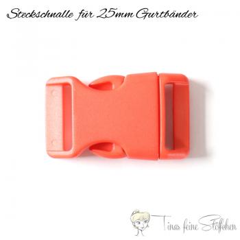 Steckschnalle orange für 25mm Gurtbänder