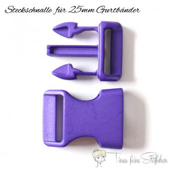 Snap buckle purple for 25mm webbings