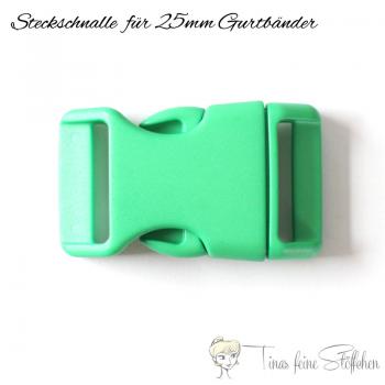 Steckschnalle grün für 25mm Gurtbänder