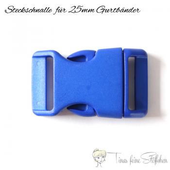 Snap buckle blue for 25mm webbings