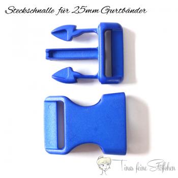 Steckschnalle blau für 25mm Gurtbänder