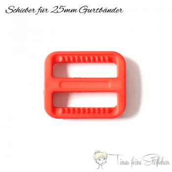 Schieber orange für 25mm Gurtbänder