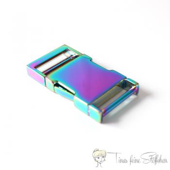 Iridescent metal buckle for 25mm straps