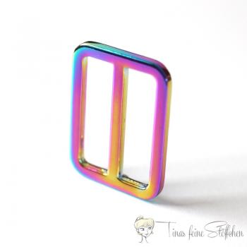 Iridescent metal slide for 25mm webbings