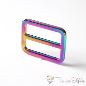 Iridescent metal slide for 25mm webbings