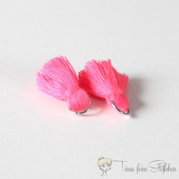 2cm tassel light pink cotton - with metal ring