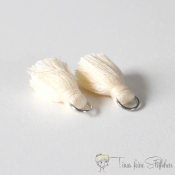 2cm tassel natur cotton - with metal ring