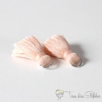 2cm tassel apricot cotton - with metal ring beige