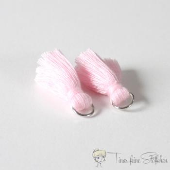 2cm tassel light pink cotton - with metal ring beige