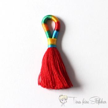 Beautiful handmade tassel made of cotton in red