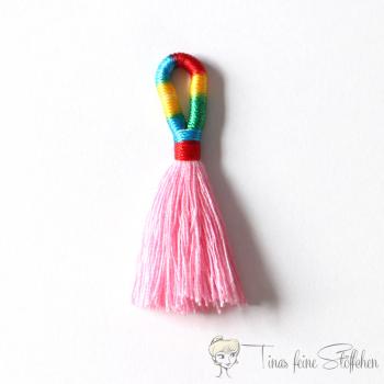 Beautiful handmade tassel made of cotton in pink