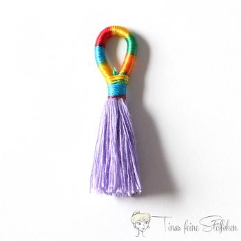 Beautiful handmade tassel made of cotton in light purple