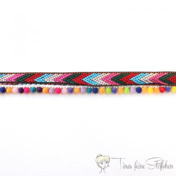 Colorful PomPon ribbon - approx. 2cm bandwidth and 0,6cm PomPons