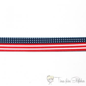 Beautiful elastic band with Stars & Stripes - 2,5cm width