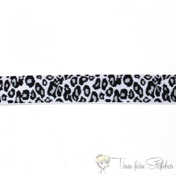 Beautiful elastic band with leopard pattern - 2,5cm width