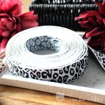 Beautiful elastic band with leopard pattern - 2,5cm width