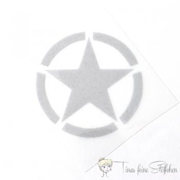 Reflective application for ironing on - US Army Star - approx. 5,5x5,5cm