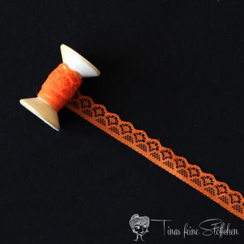 Spitzenband gelb orange - 14mm Breite