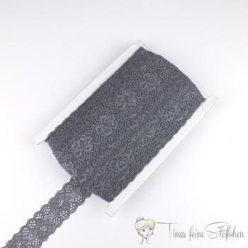 Stretch lace band dark grey 35mm 