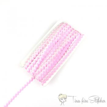 8mm serrated braid bicoloured white-pink