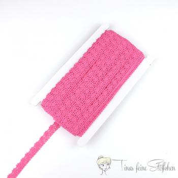 Cotton lace ribbon pink 15mm