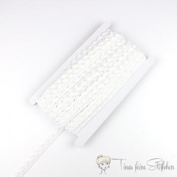 Cotton lace ribbon white 15mm