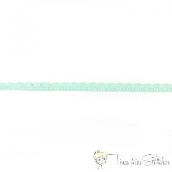 Cotton lace ribbon mint 15mm