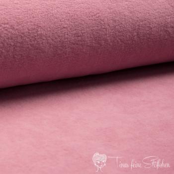 0,5 Meter Baumwoll Fleece altrosa