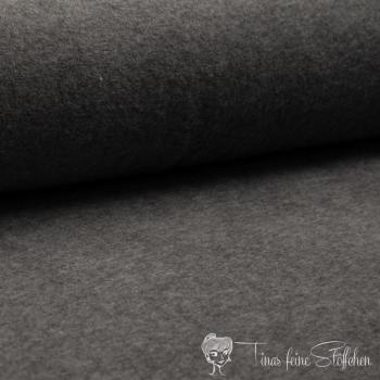 0,5 meter cotton fleece dark grey melange