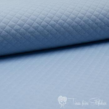 0,5 meter quilted jersey diamond dusty blue