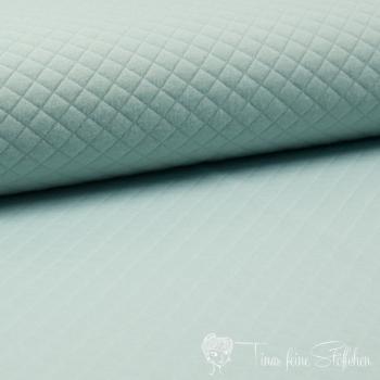 0,5 meter quilted jersey diamond dusty mint