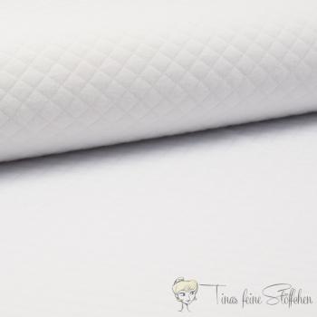 0,5 meter quilted jersey diamond white