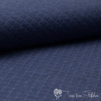 0,5 meter quilted jersey diamond navy melange