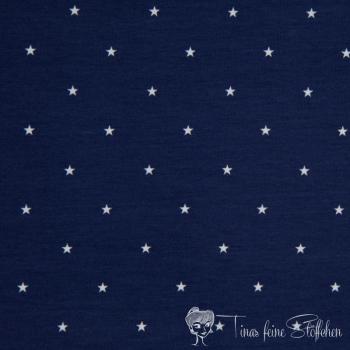 0,5 meter cotton jersey navy with stars