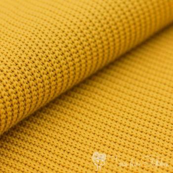 0,5 meter Cotton wide knit - Knit Jacquard - ochre