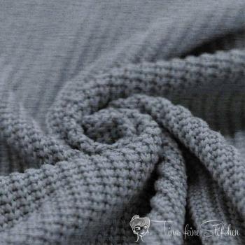 0,5 meter Cotton wide knit - Knit Jacquard -  Jeans light melange