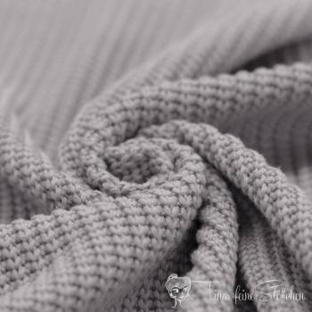 0,5 meter Cotton wide knit - Knit Jacquard - light grey