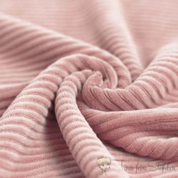 0,5 meter wide cord jersey elastic dusty pink