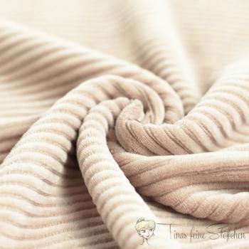 0,5 meter wide cord jersey elastic light beige