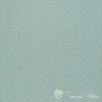 0,5 meter Jacquard knitted fabric with plait pattern sea green