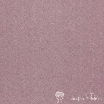 0,5 meter Jacquard knitted fabric with plait pattern dusty pink