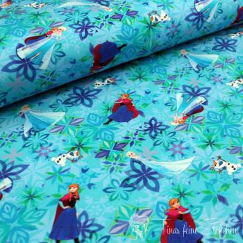 0,5 Meter Sommersweat/French Terry blau Disney® Kollektio Frozen