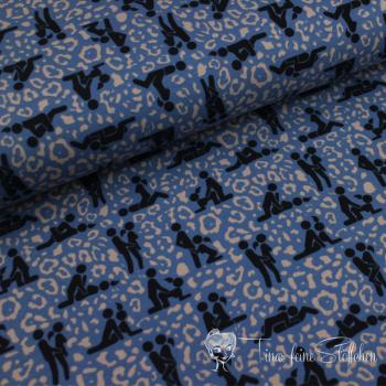 0,5 meter cotton jersey navy "Kamasutra"