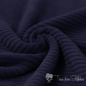 0,5 Meter Breitcord Jersey elastisch navy