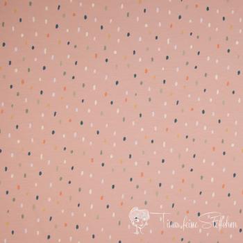 0.5 meter cotton jersey old pink with drops