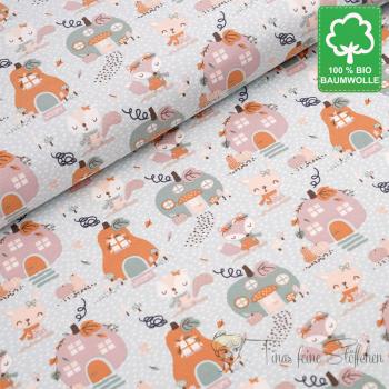 0,5 meter organic cotton jersey Sweet Home