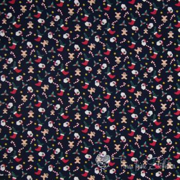 0,5 Meter Christmas cotton Santa Navy